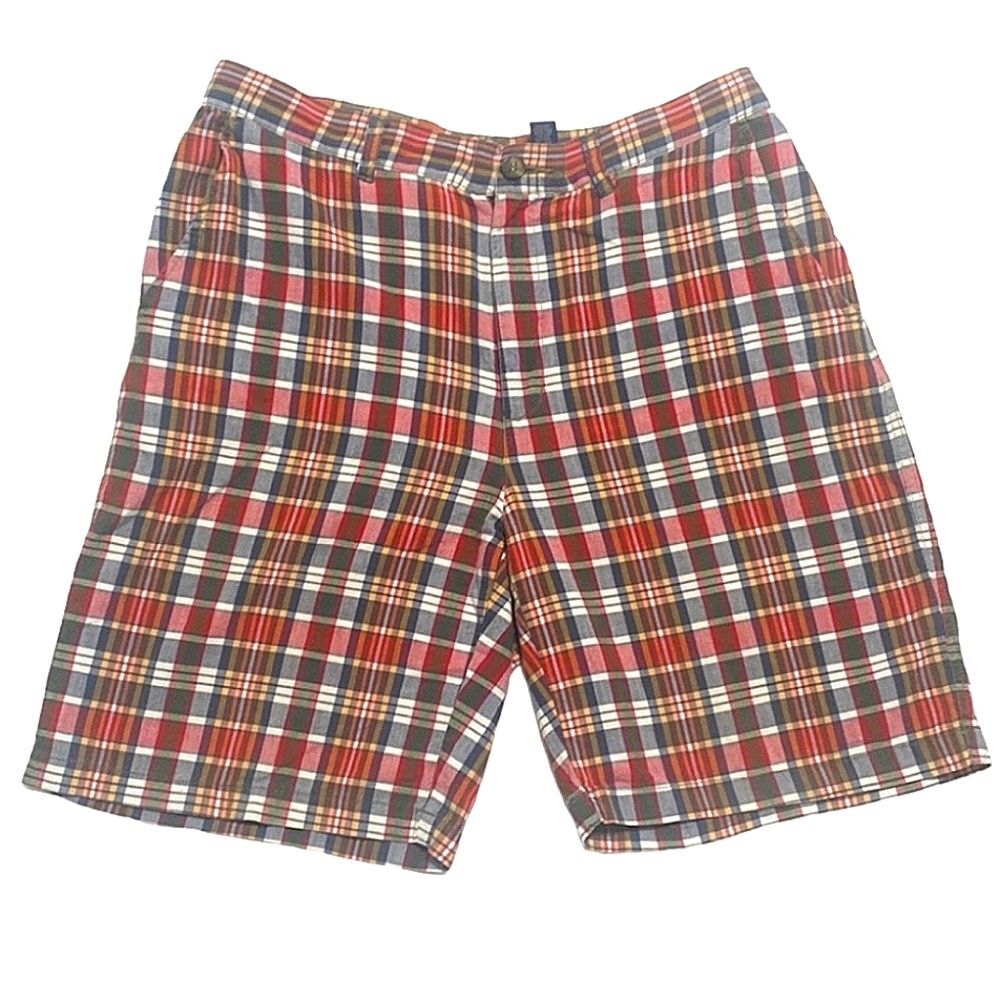 John Ashford Plaid Shorts Men Size 34
